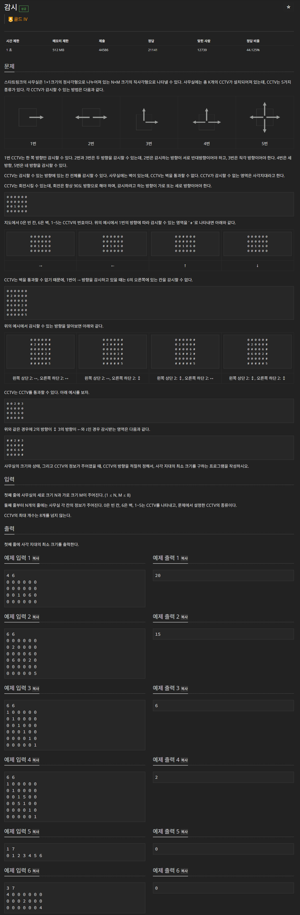 백준15683번문제